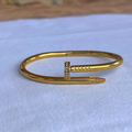 Pierced Nail Bangle - Gold