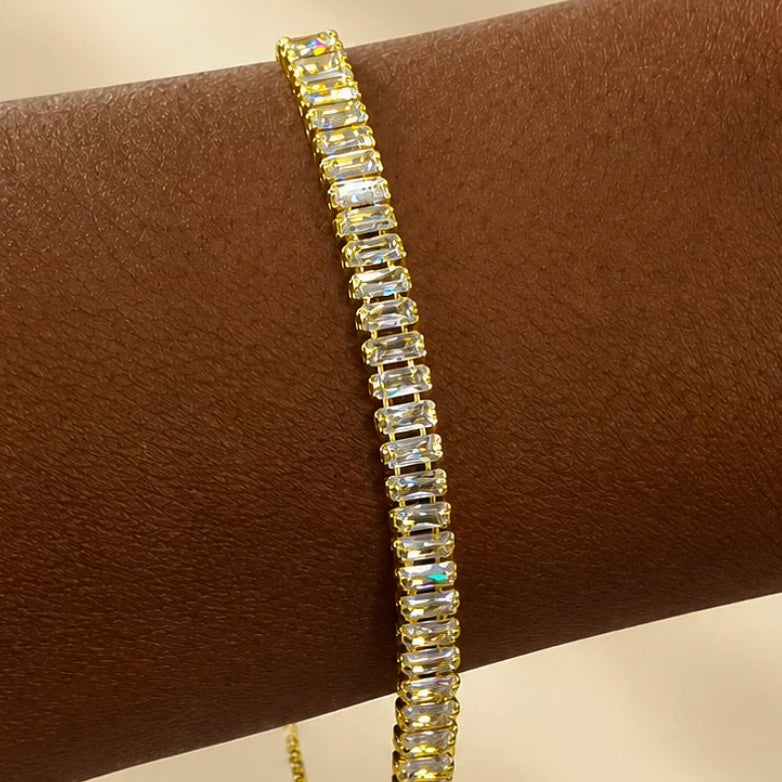 Baguette Tennis Bracelet - Gold
