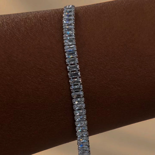Baguette Tennis Bracelet - Silver